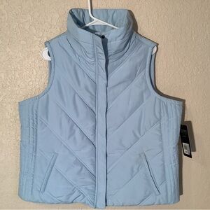 NWT Daisy Fuentes Sky Blue Women's Puffer Vest